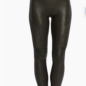 SPANX Black Moto Faux Leather Leggings